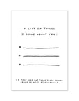 A List of Things I Love About You